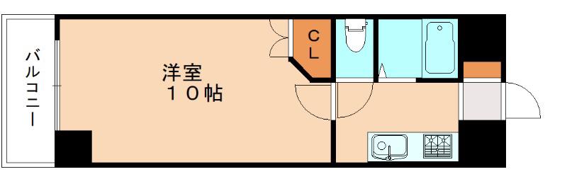 ウインズ三萩野(1K/8階)の間取り写真