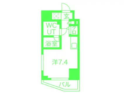 クラリッサレーヴ阪東橋(ワンルーム/9階)の間取り写真