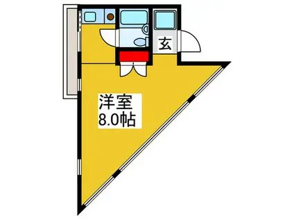 SAWASAKI APARTMENT(ワンルーム/3階)の間取り写真