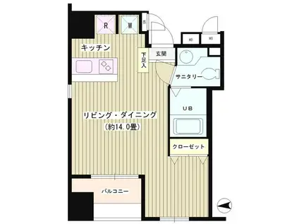 ケーズ麹町(ワンルーム/6階)の間取り写真