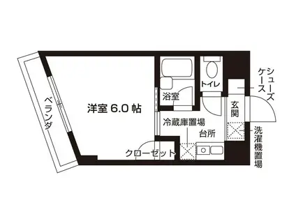 ラ カーサ ピッコラ(1K/2階)の間取り写真