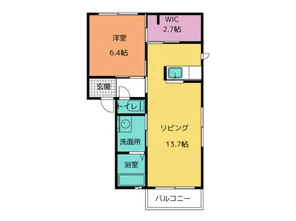 SGハウス鈴鹿 B棟(1LDK/1階)の間取り写真