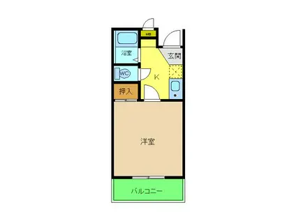 エクセル・エレマーニ(1K/3階)の間取り写真