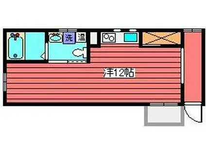 FESTINA LENTE(ワンルーム/4階)の間取り写真