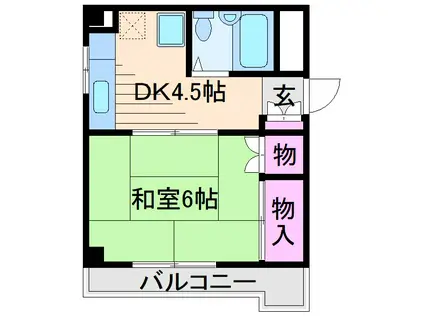 ロイヤルコーポ大曽根(1DK/2階)の間取り写真