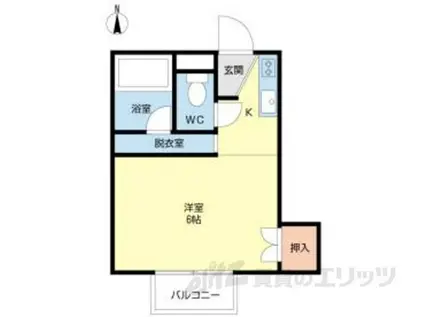 レイクパレスNASUI(1K/2階)の間取り写真