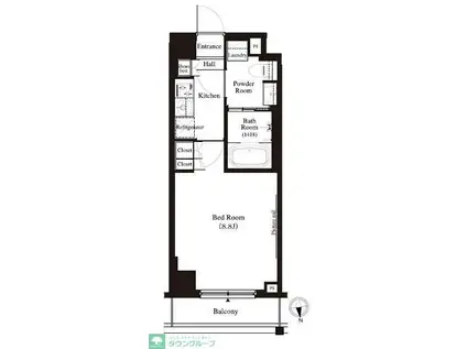 アーバンパーク江古田の森(1K/1階)の間取り写真