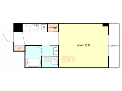 サテライト王子公園(1K/1階)の間取り写真