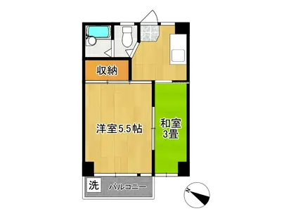 林マンション(2K/2階)の間取り写真