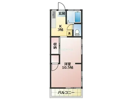 原浅荘(1K/2階)の間取り写真