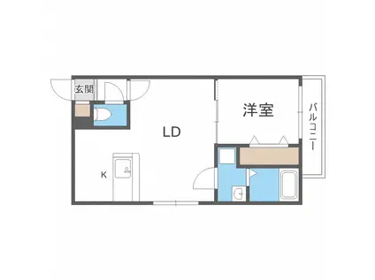 ラヴィアンコート(1LDK/3階)の間取り写真