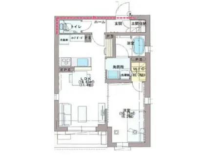 ブランピエール早稲田(1LDK/3階)の間取り写真