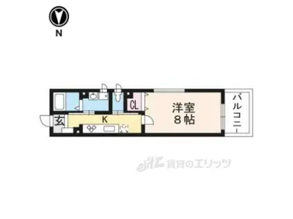 カルーナ(1K/2階)の間取り写真