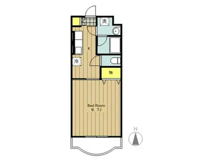 オリーブ(1K/1階)の間取り写真