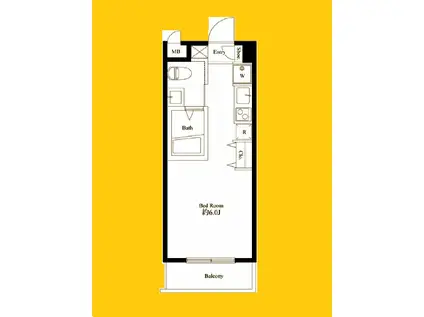 F PARK RESIDENCE MYORENJI(ワンルーム/2階)の間取り写真