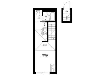 メゾン・ド・セリーヌ(ワンルーム/2階)の間取り写真