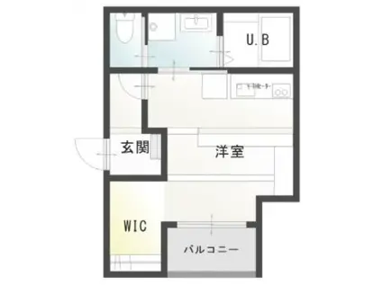 THE ALPHA PRIME倉吉駅前(ワンルーム/1階)の間取り写真