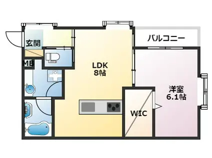 コストルツィオーネ本山南(1LDK/5階)の間取り写真