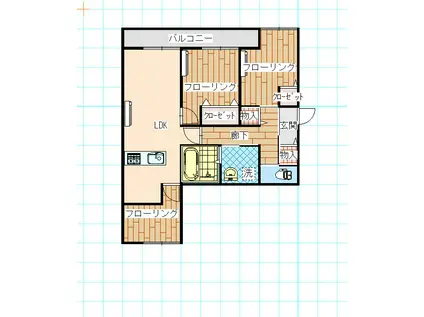 ノアレスト(2SLDK/1階)の間取り写真