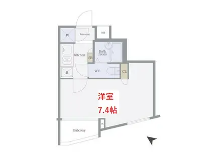 ビバリーホームズ久が原Ⅱ(1K/1階)の間取り写真