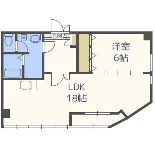 ラパンジール大国4(1LDK/2階)の間取り写真