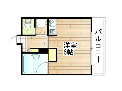 ノーブルシティ(ワンルーム/3階)の間取り写真