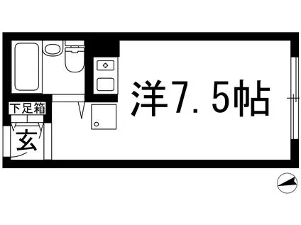 CEREZO井口堂(ワンルーム/2階)の間取り写真