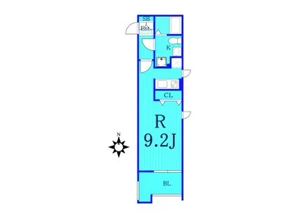 ジョイキューブ三ッ沢(1K/3階)の間取り写真