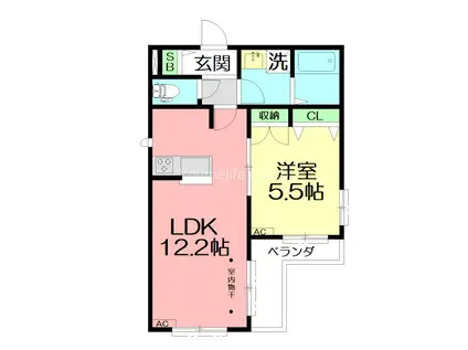 FELICE SHONAN(1LDK/3階)の間取り写真