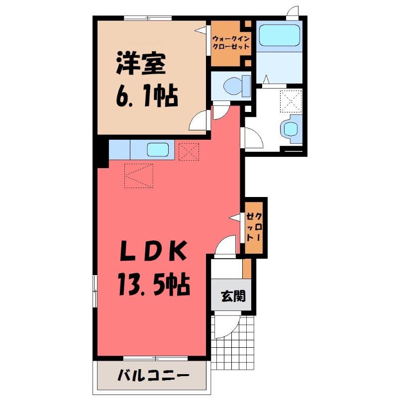 ブレッザ II(1LDK/1階)の間取り写真