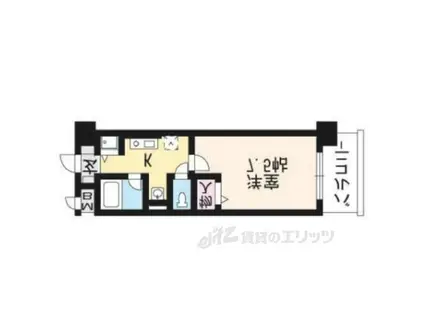 京阪本線 伏見桃山駅 徒歩30分 6階建 築20年(1K/2階)の間取り写真