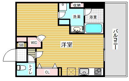 プレジール三ノ宮(1K/7階)の間取り写真