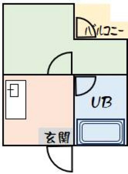 AXAリバーサイド新庄(1K/1階)の間取り写真