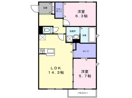 EL MAISON SUEHIRO(2LDK/2階)の間取り写真