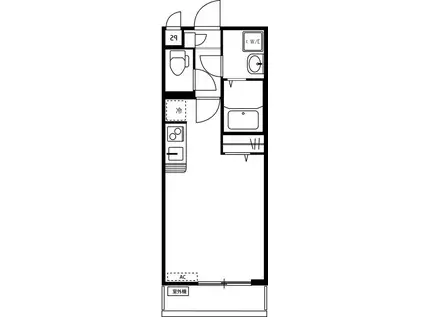 サンローヤル(ワンルーム/1階)の間取り写真
