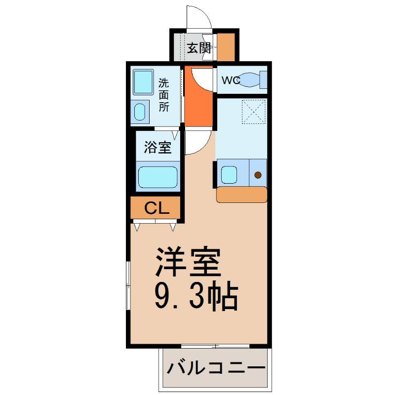 ライジングコート名古屋駅南(ワンルーム/3階)の間取り写真