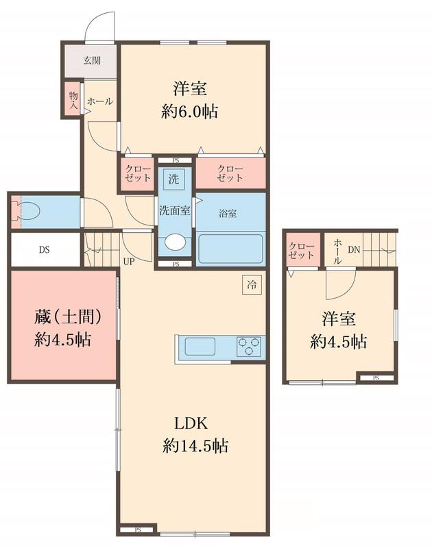 NEO K(2SLDK/1階)の間取り写真