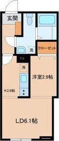 メリディアン柳生 壱番館(1LDK/1階)の間取り写真