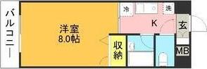 アリターレ博多(1K/4階)の間取り写真