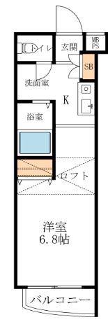 グランドネイジュ東園田(1K/3階)の間取り写真
