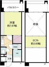 フォレステージュ江坂公園(1K/12階)の間取り写真