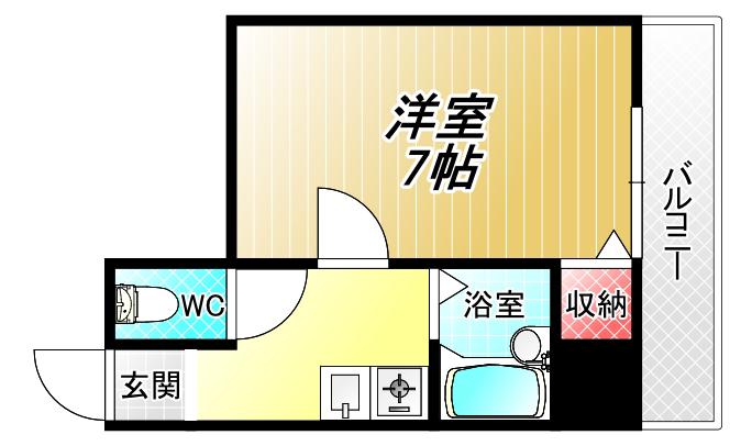 サンライフ近江堂(1K/3階)の間取り写真