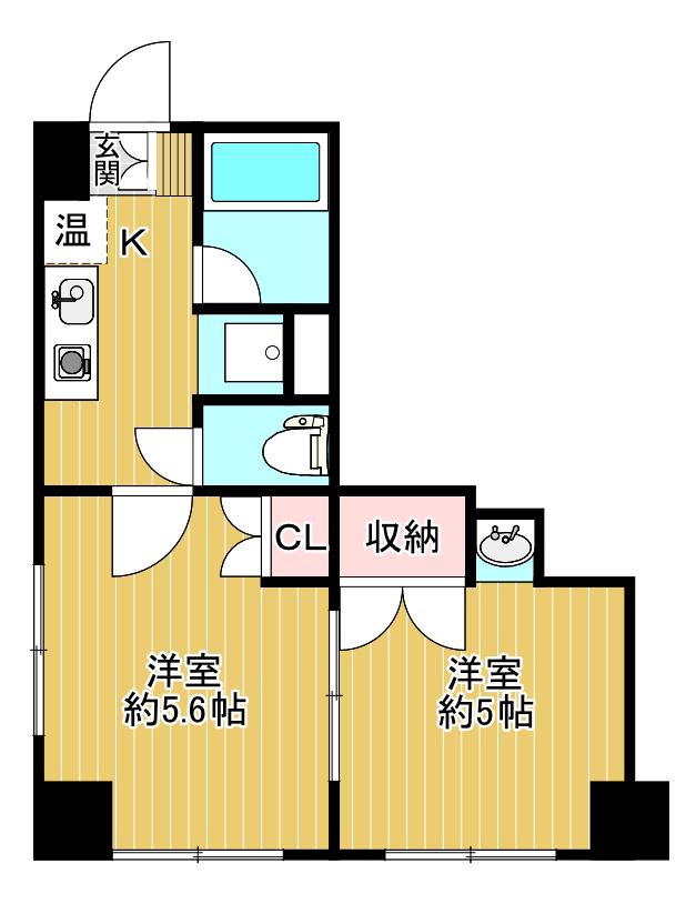 プレステージ新潟(2K/10階)の間取り写真