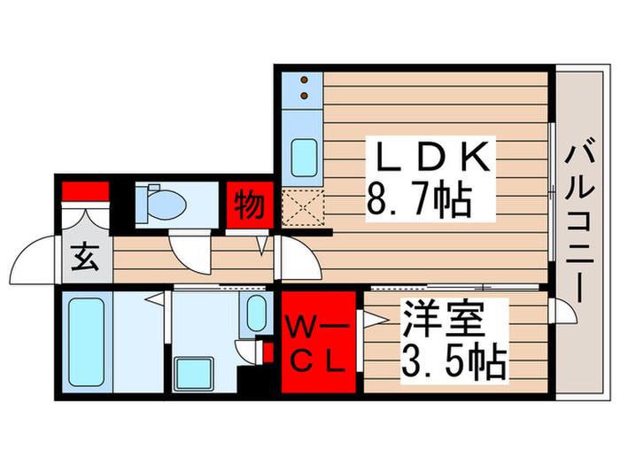 ソフィアST(1LDK/3階)の間取り写真