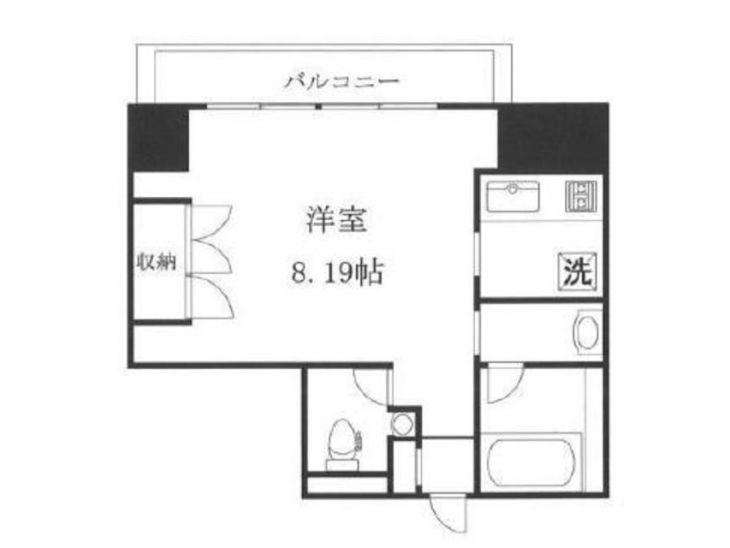 東麻布アパートメント(1K/6階)の間取り写真