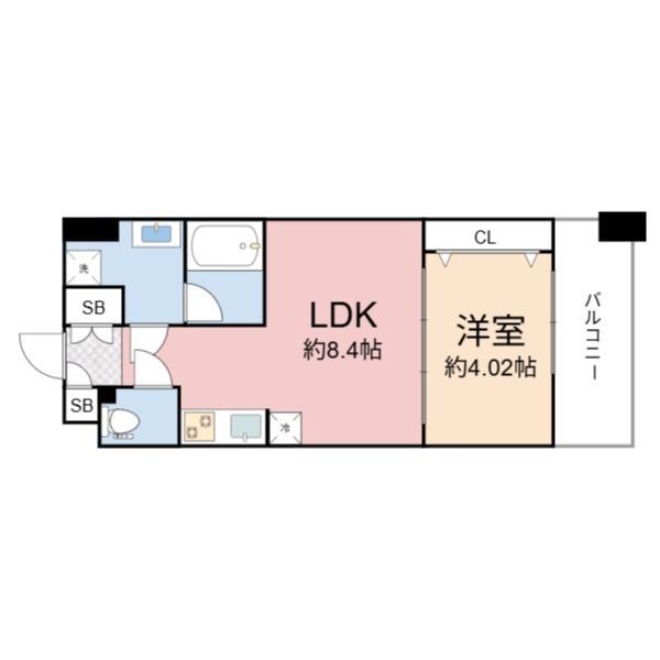 LASANTE京橋(1LDK/12階)の間取り写真