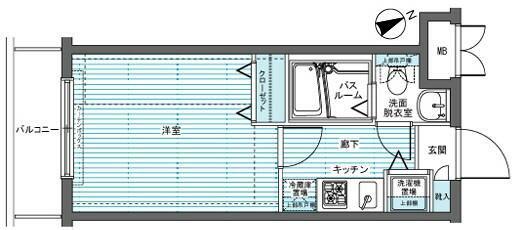フェニックス吉祥寺アヴァンティーク(1K/2階)の間取り写真