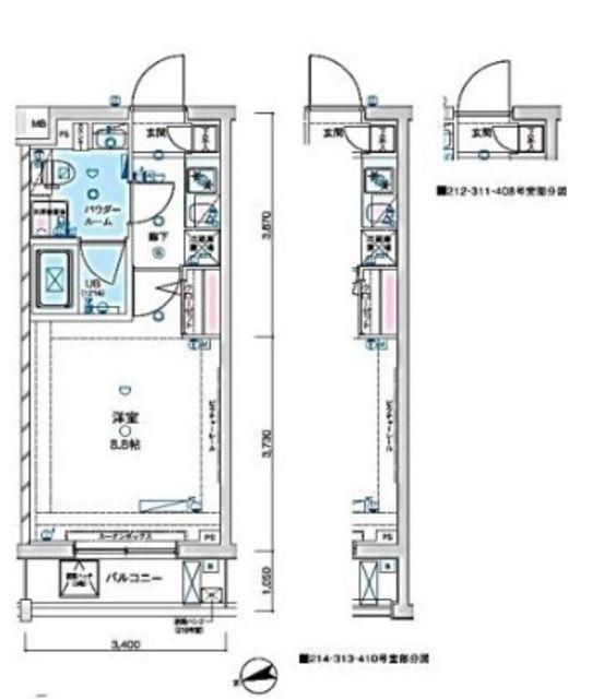 GENOVIA 板橋東山町 SKYGARDEN(1K/3階)の間取り写真