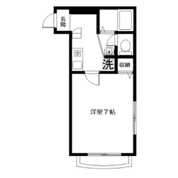 K・VILLAGGIO(1K/4階)の間取り写真