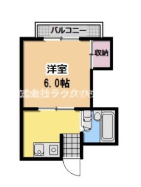 晩成ハイツ関目(1DK/2階)の間取り写真